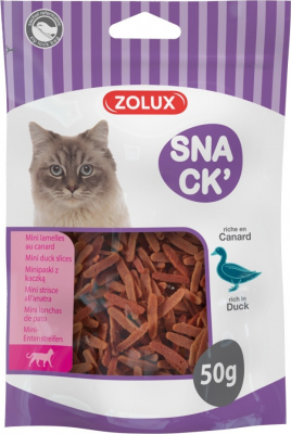 Zolux Friandises pour chat lamelle au canard - 50g