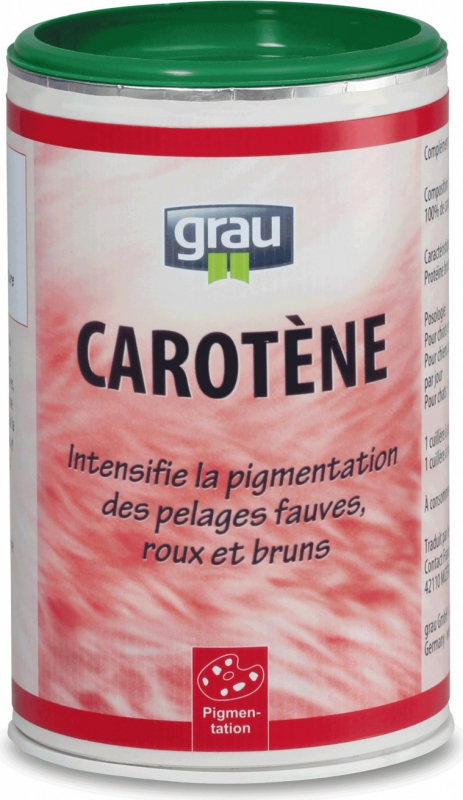GRAU Carotène en poudre, intensifie la pigmentation des pelages roux et bruns du chien et du chat