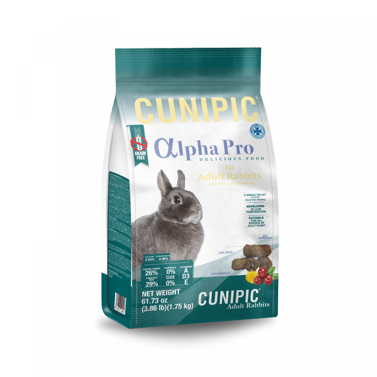 Cunipic Alpha Pro Complete adulte Rabbits lapin très riche en fibres