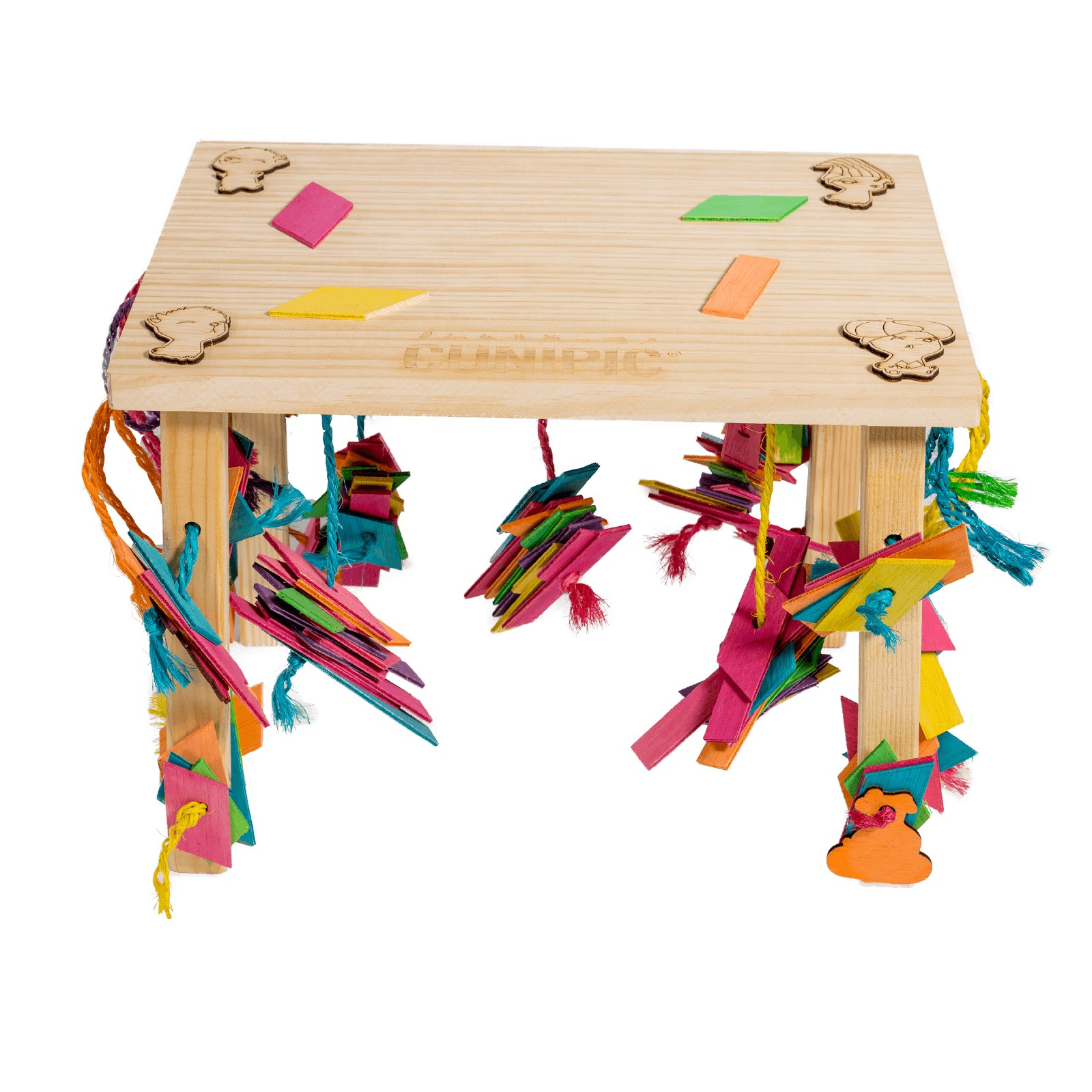 Cunipic Tavolo da gioco in legno per piccoli animali - 39 x 30 cm