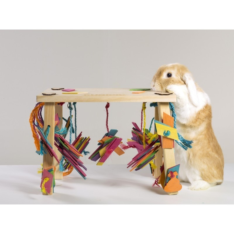 Cunipic Mesa de madera para conejos y roedores - 39 x 30 cm