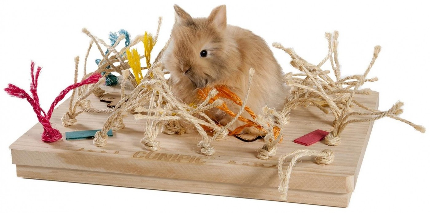 Cunipic Tappetino di gioco in legno per piccoli animali - 39 x 30 cm