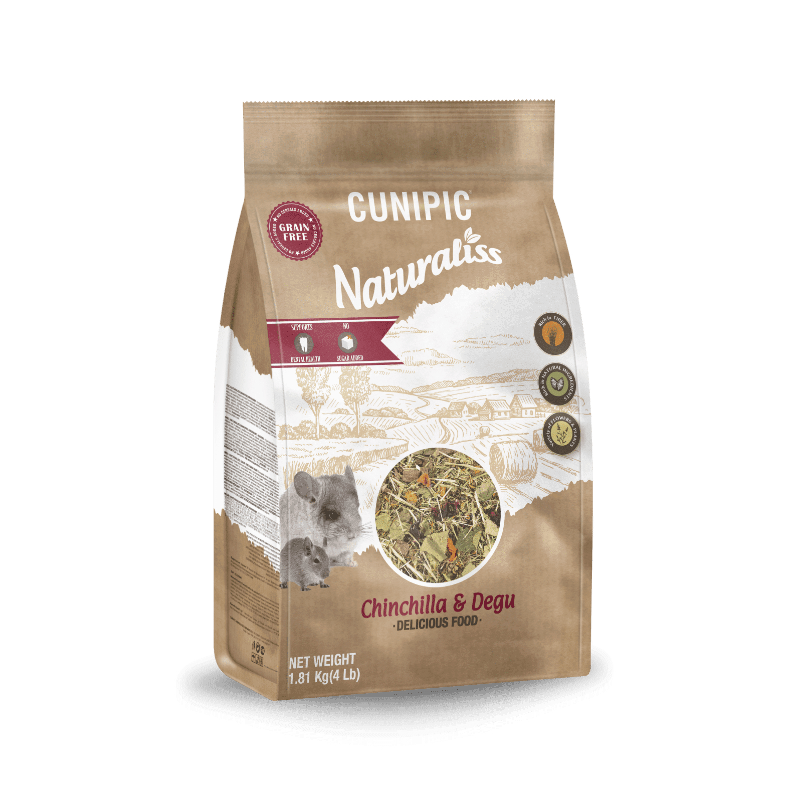 Cunipic Naturaliss - Alimento completo para chinchila e octodon