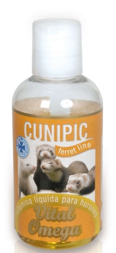 Cunipic Omega Vital Vitamine liquide e pelo morbido per furetti
