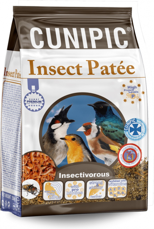 Cunipic Premium Verstärkte Brutpastete mit Insekten für Vögel