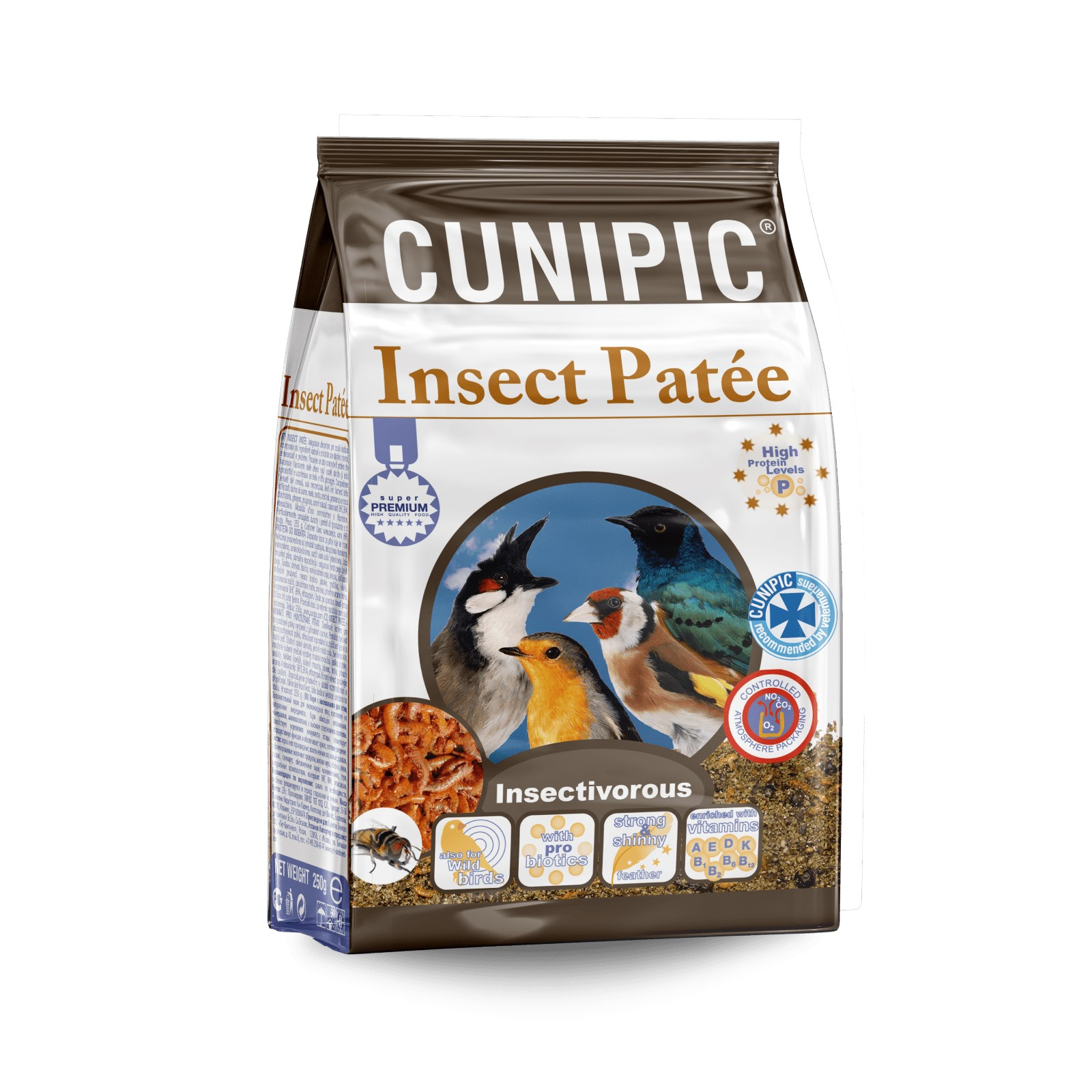 Cunipic Premium Paté de reprodução fortificante com insectos para aves