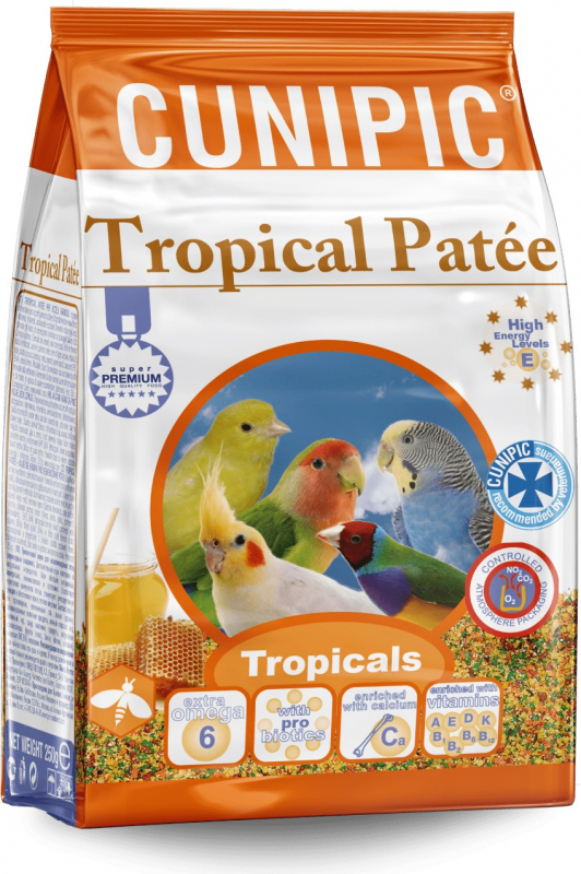 Cunípic Premium Tropical Pasta fortificante para pássaros tropicais
