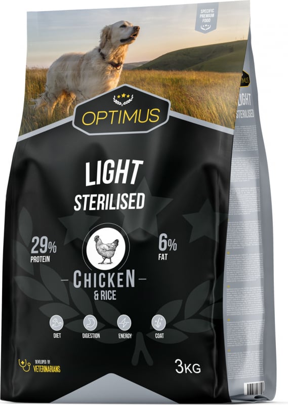 OPTIMUS Adult Light / Sterilised pour Chien