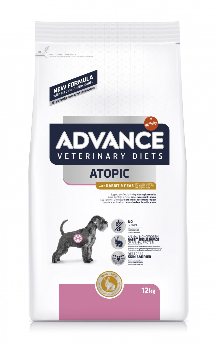 Advance Veterinary Diet Atopic - Alimento completo de coelho e ervilhas para cães com problemas de pele atópica