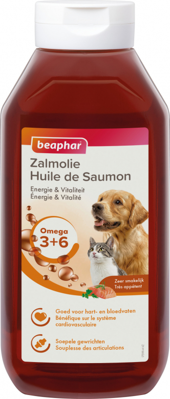 Huile de saumon BEAPHAR complément alimentaire pour chien et chat - 430 ml