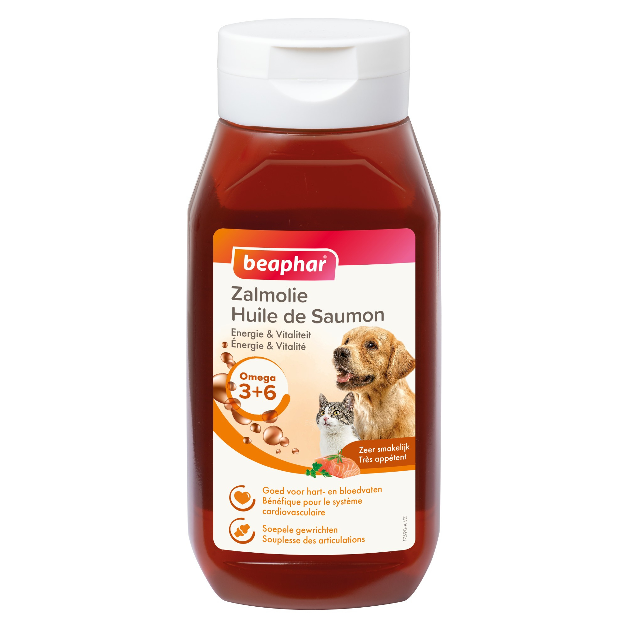Aceite de salmón BEAPHAR complemento alimenticio para perro y gato - 430 ml
