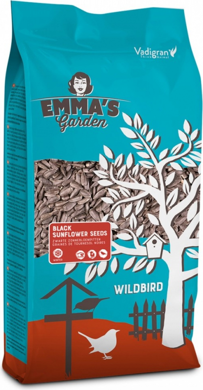 Emma's Garden Pipas de girasol negras para pájaros silvestres