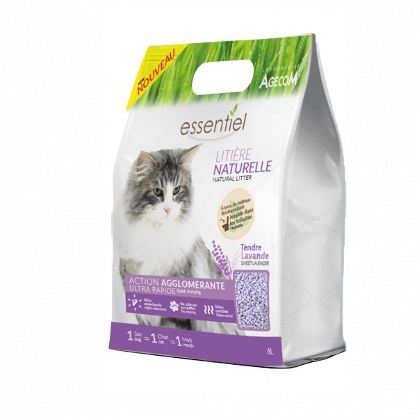 Areia de gato Naturelle Biodegradável - 3 perfumes á escolha