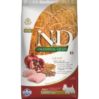 FARMINA N&D Ancestral Grain LIGHT Huhn & Granatapfel für erwachsene Hunde mini