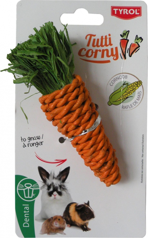 TYROL Tutti Corny Cenoura em Milho para Roedor 12 cm