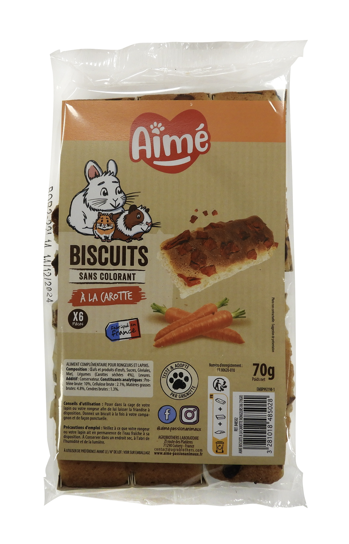 Biscuits für Nager und Kaninchen Aimé