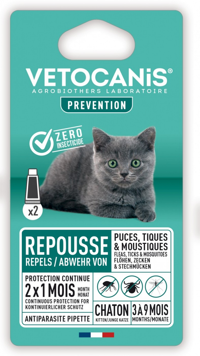 Pipette antipulci e antizecche per gattini VETOCANIS