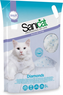 Litière de silice pour chat Sanicat Diamonds