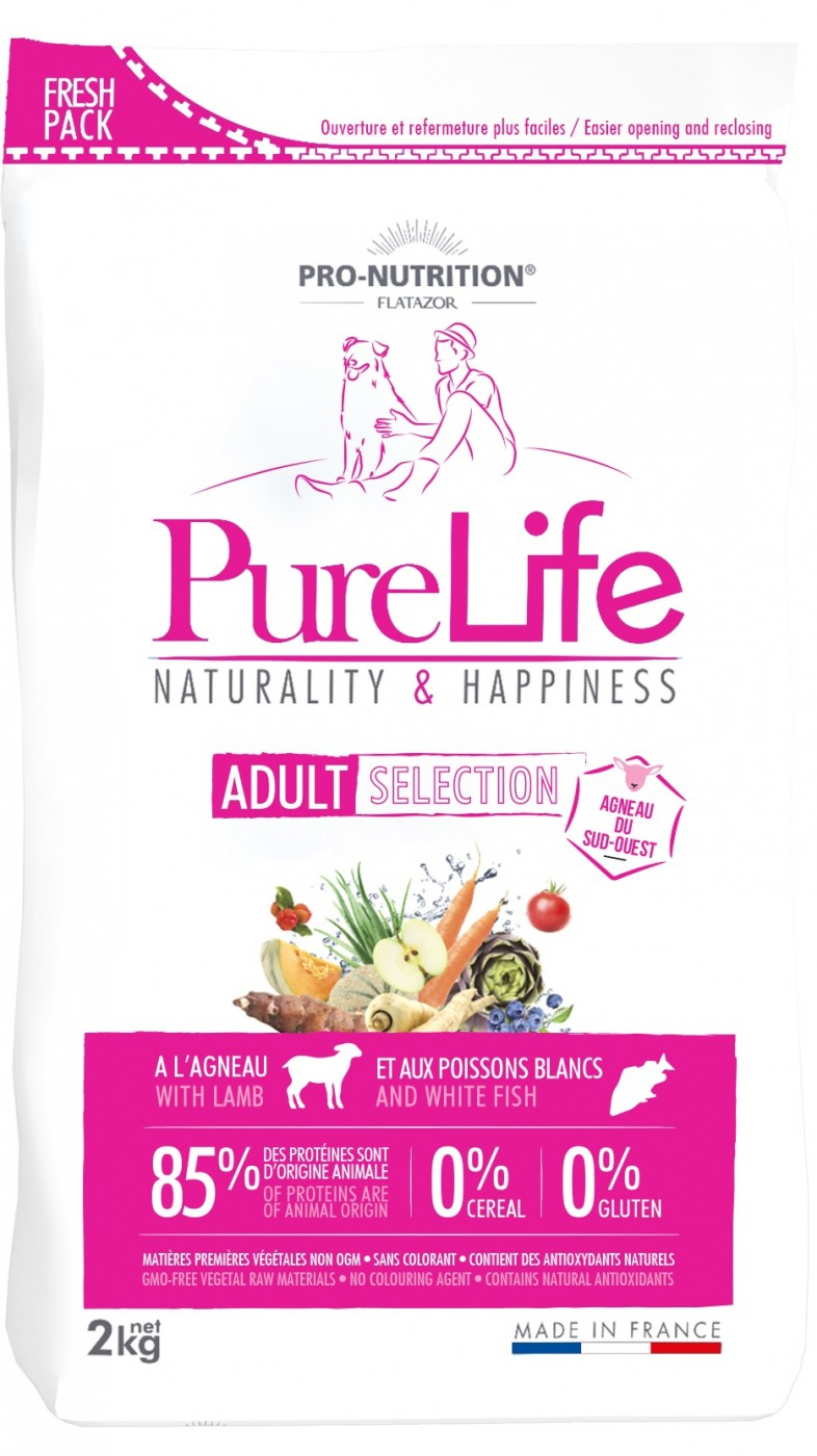 PRO-NUTRITIONE Flatazor Pure Life Selection Croccantini di agnello per cani adulti