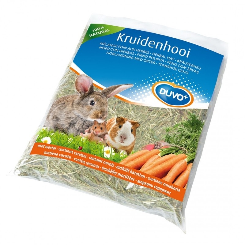 Duvo+ Heno con hierbas y zanahoria para roedores