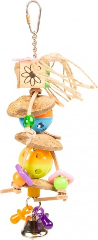 Duvo+ jouet coloré avec coco pour oiseaux