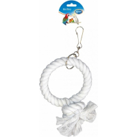 Duvo+ balançoire pour perroquet avec anneau en corde