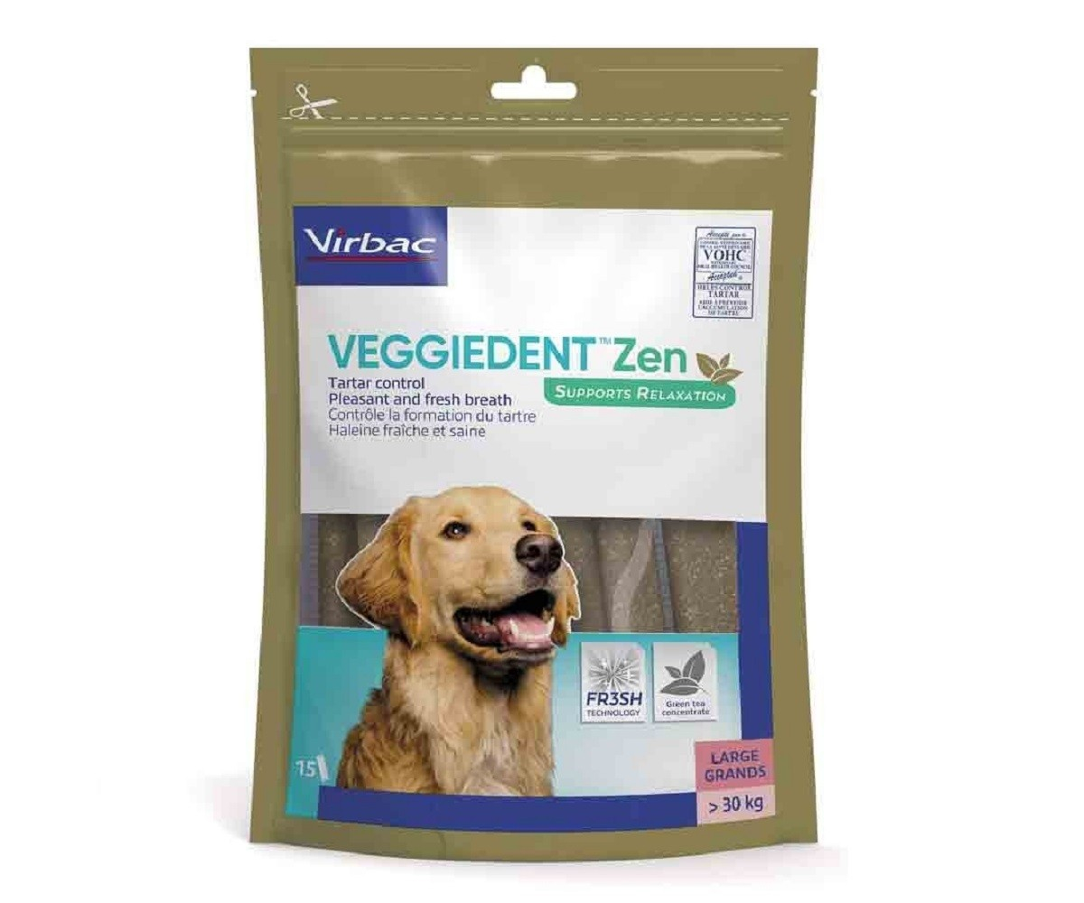 VIRBAC Veggiedent Zen kauwstrips voor honden - Beschikbaar in verschillende maten