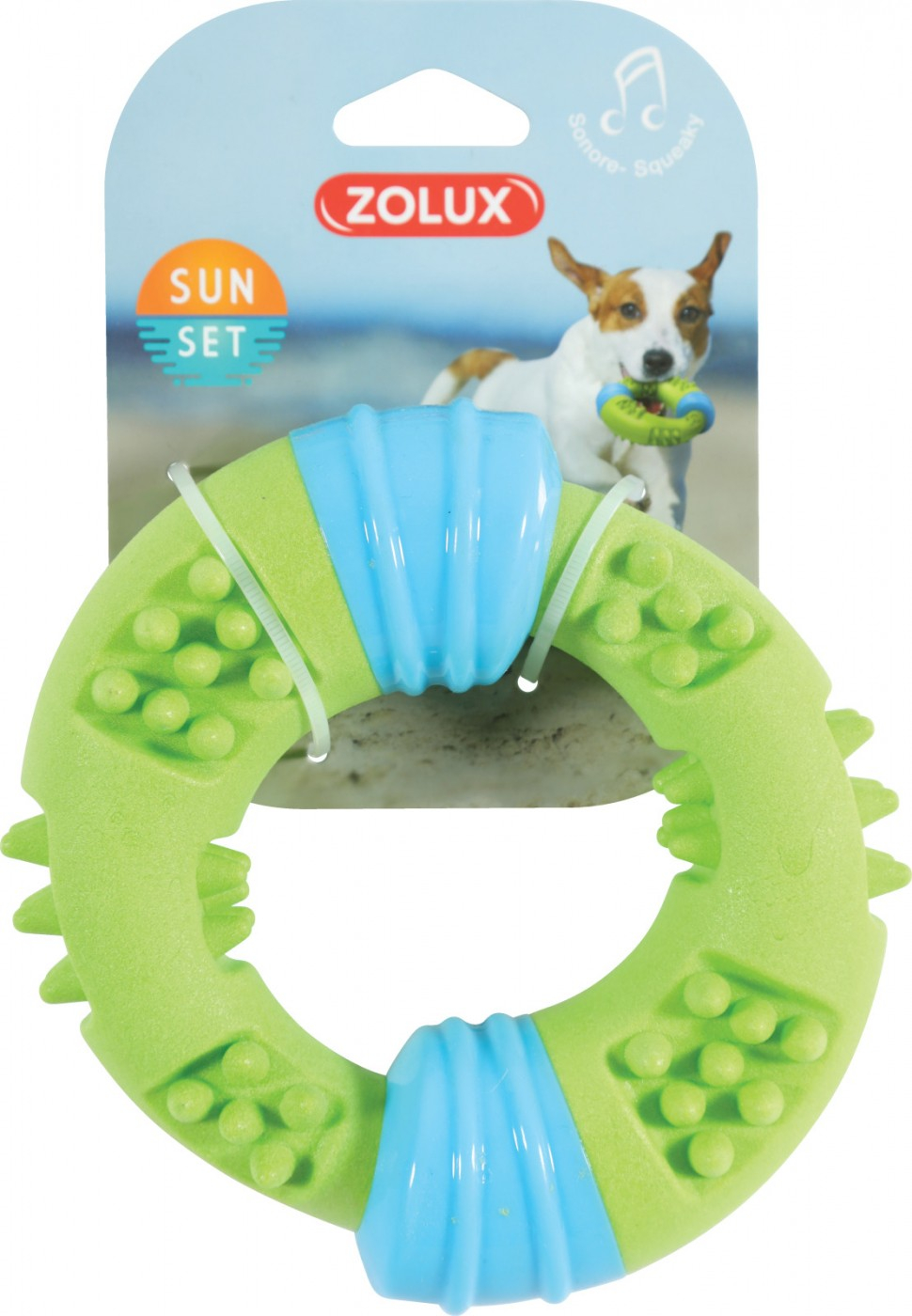 Zolux Sunset Spielzeug mit Sound Ring für Hunde