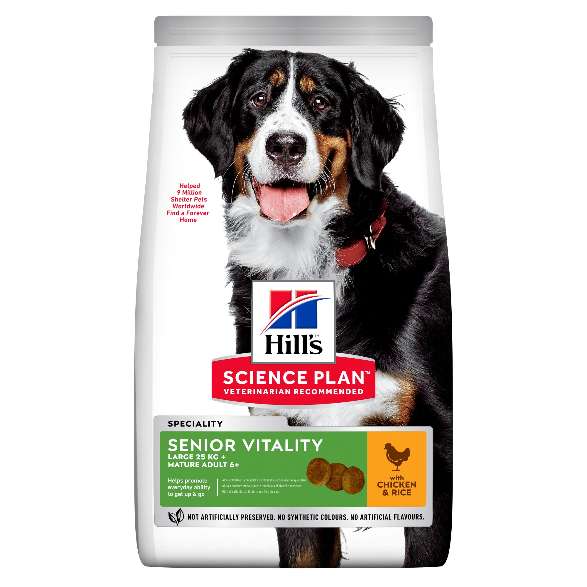 Hill's Science Plan Canine Mature Adult 6+ Youthful Vitality croquetes de frango para cão sénior de grande porte