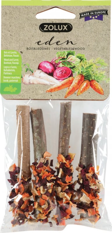 Palitos de madera con verduras Eden Ecológicos para roedor - varios sabores