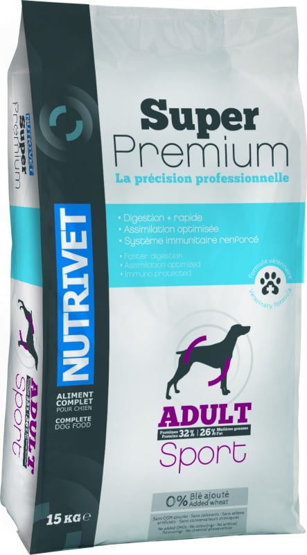 NUTRIVET Super Premium Sport Volaille pour chien adulte