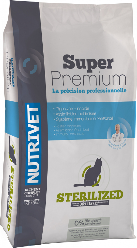 NUTRIVET Super Premium Geflügel für sterilisierte Katzen