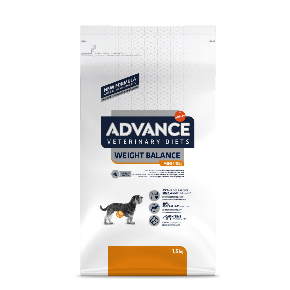 Advance Veterinary Diets - Weight Balance Mini croquettes pour petit chien en surpoids