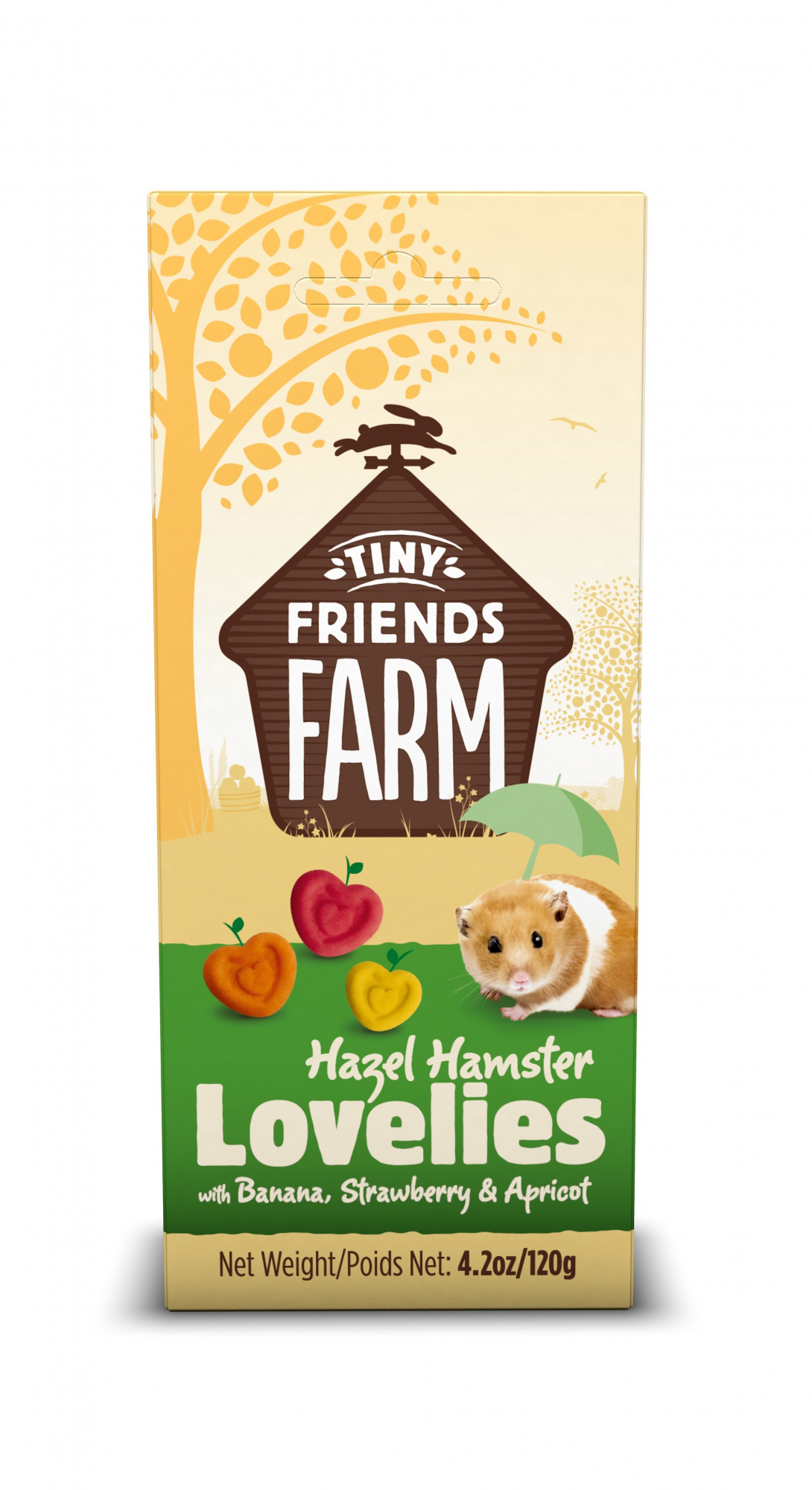 Biscoitos TINY FRIENDS FARM com fruta e legumes para hamster