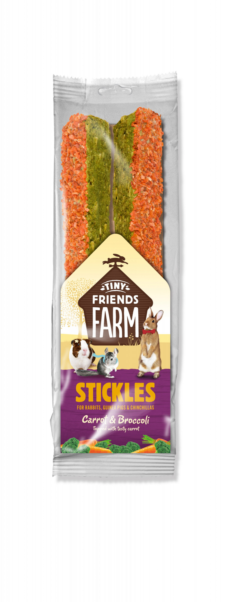 Friandise TINY FRIENDS FARM Bâtonnets à la carotte et au brocoli