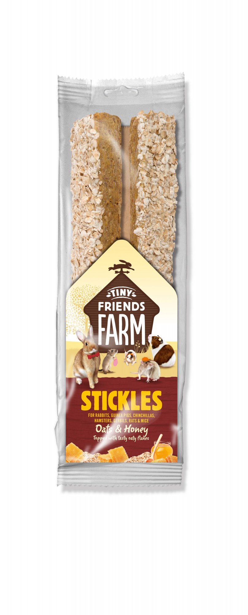 Snacks TINY FRIENDS FARM stickets met haver & honing
