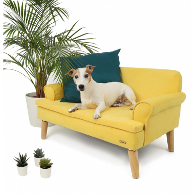 Canapé pour chien jaune Zolia Alta