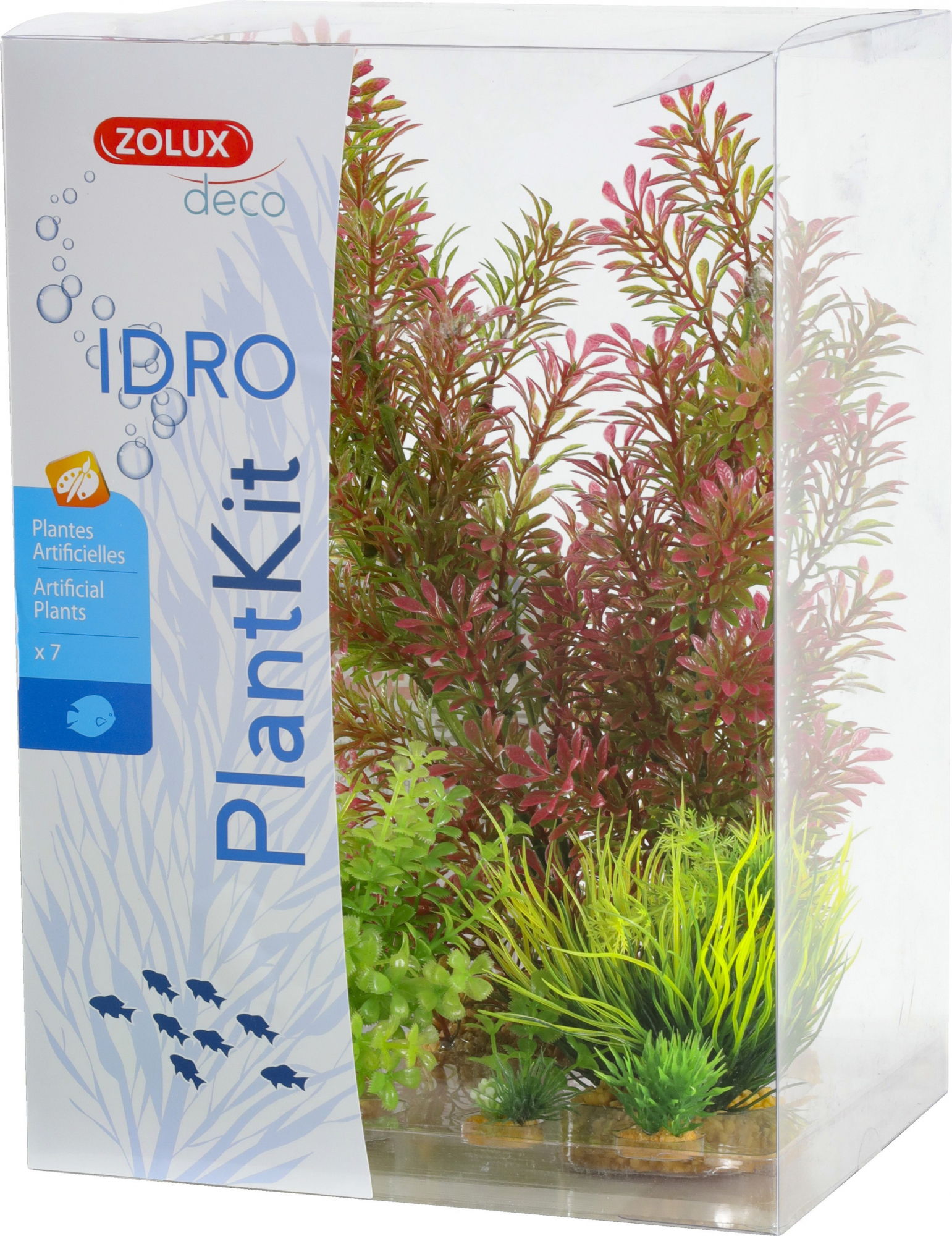 Conjunto de 7 plantas artificiais para aquário Plantkit IDRO