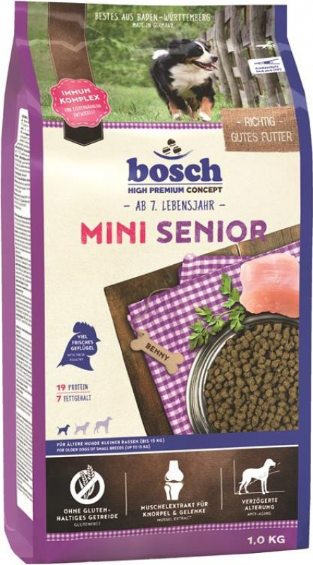 BOSCH Mini Senior Ave para perro pequeño Senior