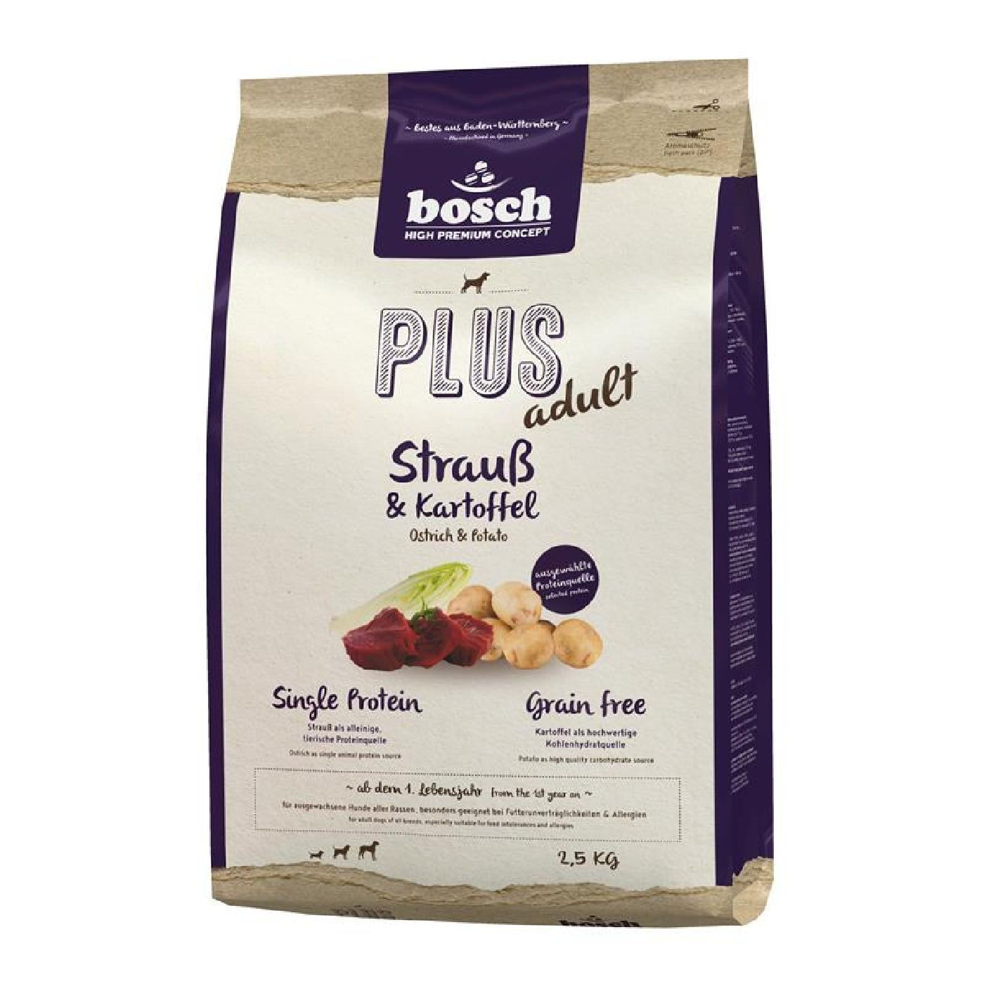 BOSCH Plus Adult Strauß & Kartoffeln für Hunde