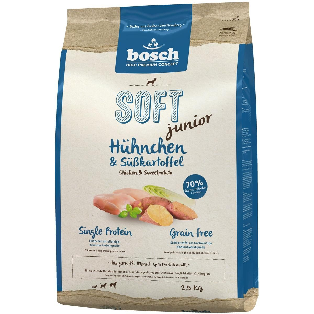 BOSCH Soft Junior Hühnchen & Süßkartoffel für Junghunde