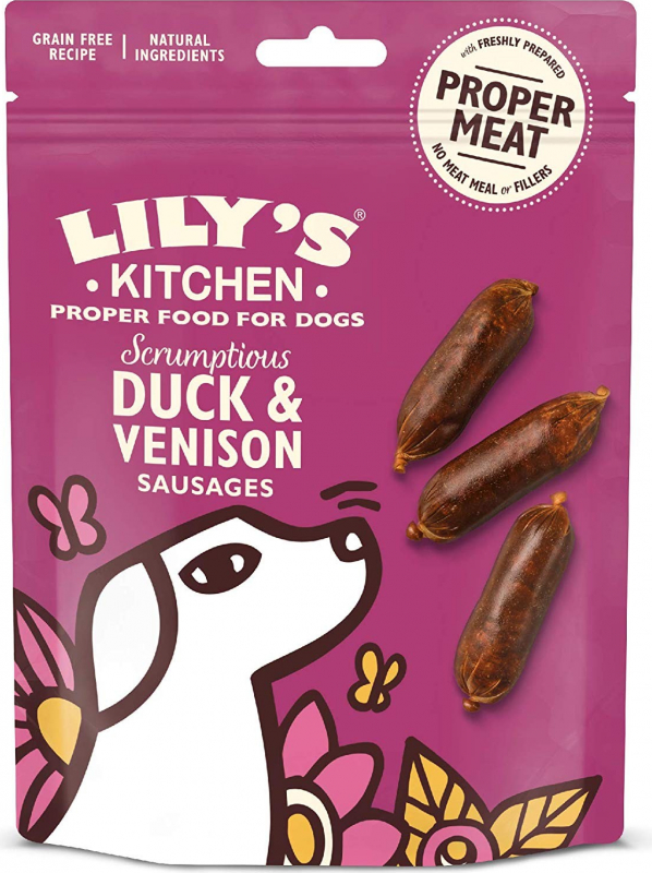LILY'S KITCHEN Scrumptious Duck and Venison Sausages pour chien