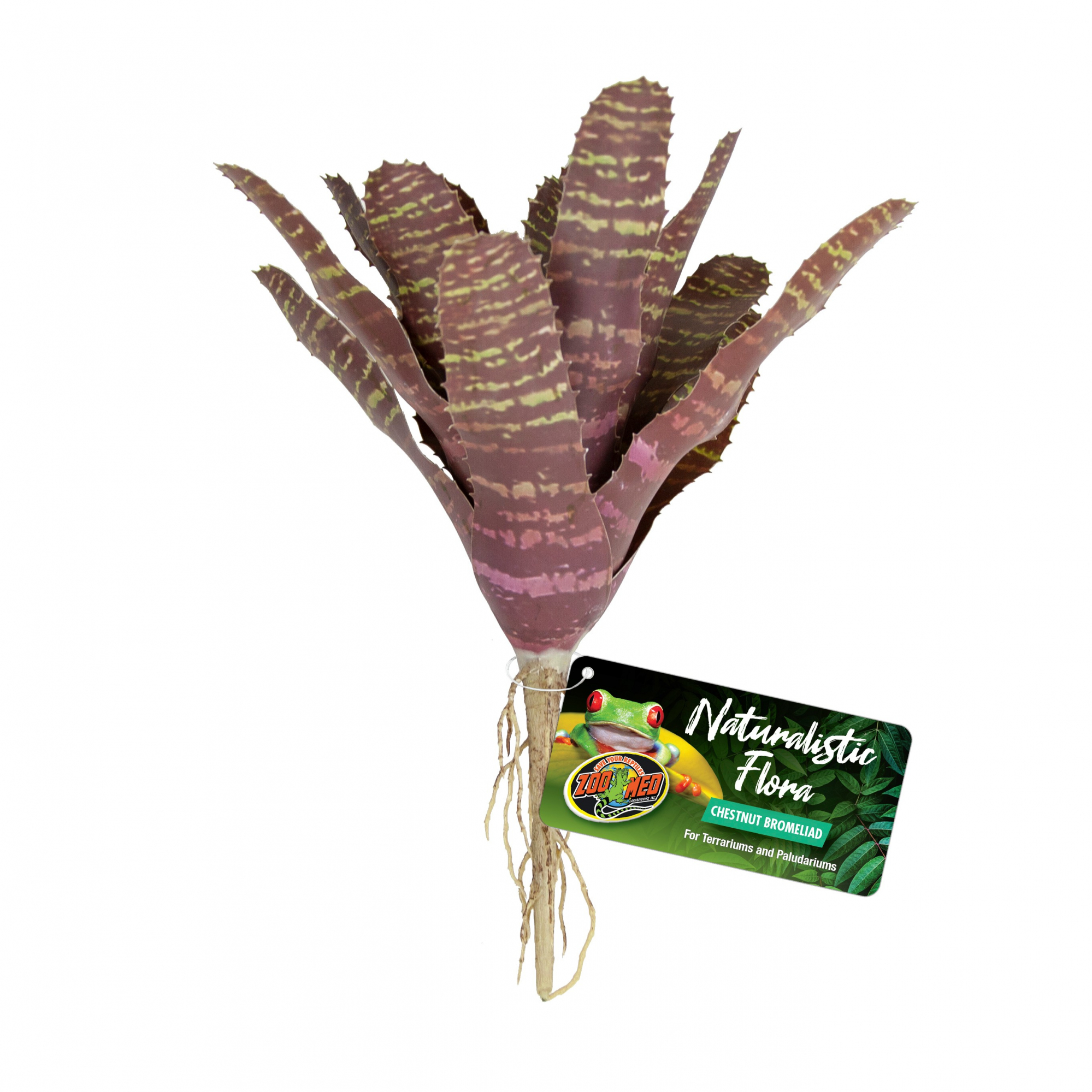Kunstplant voor terrarium, paludarium - Chestnut Bromeliad