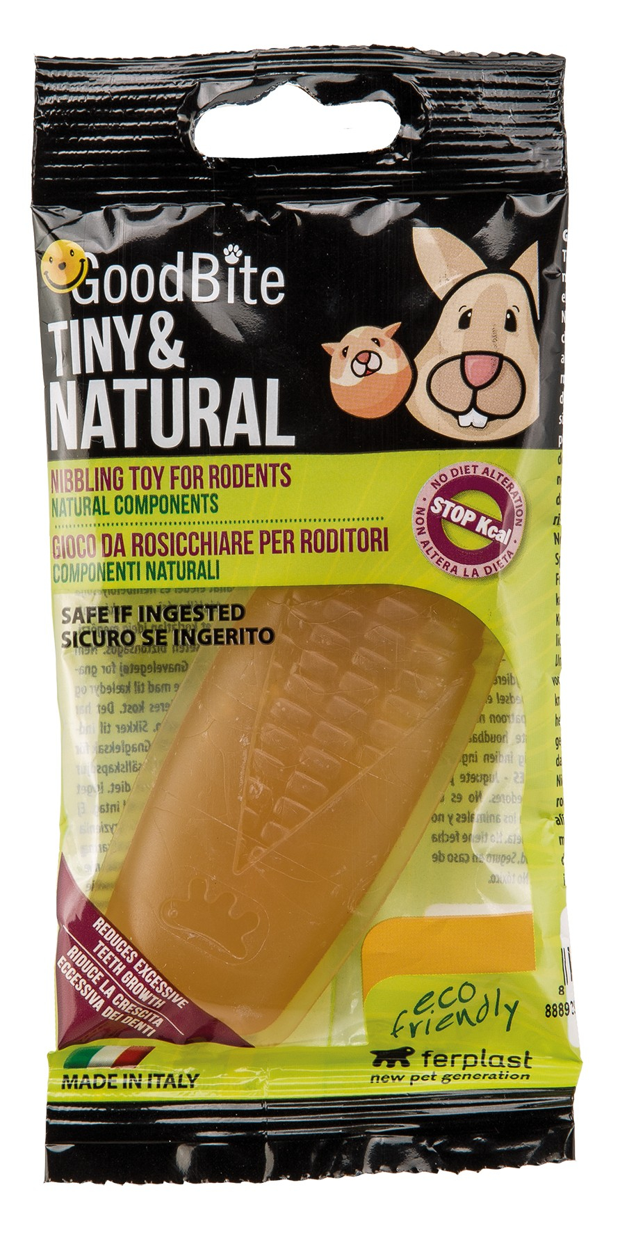 Brinquedo a mastigar para animais roedores Goodbite Tiny & Natural Corncob Bag