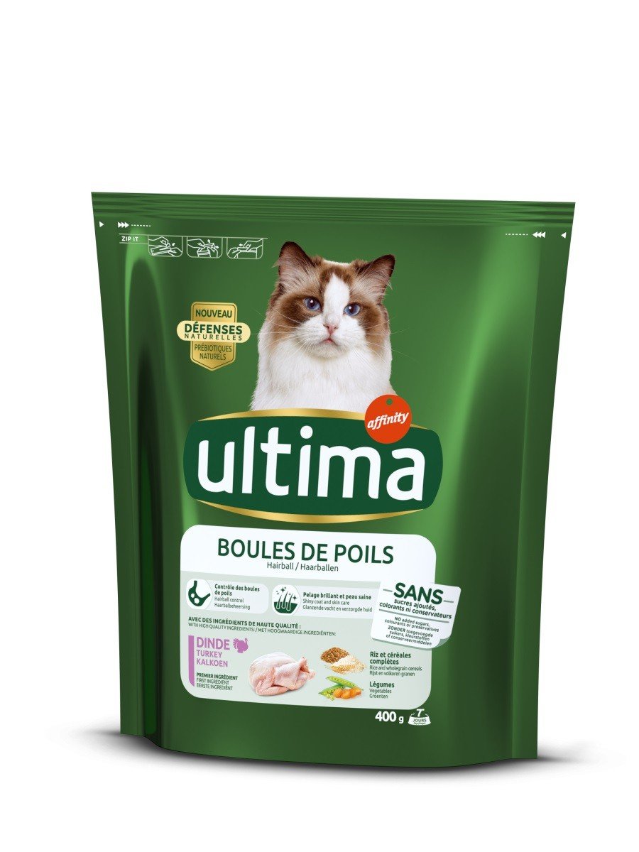 Affinity ULTIMA Boules de Poils à la dinde pour chat