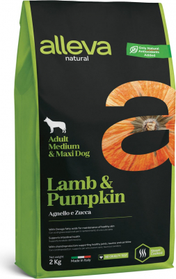 ALLEVA Natural Adult Medium & Maxi Dog - Lamb & Pumpkin