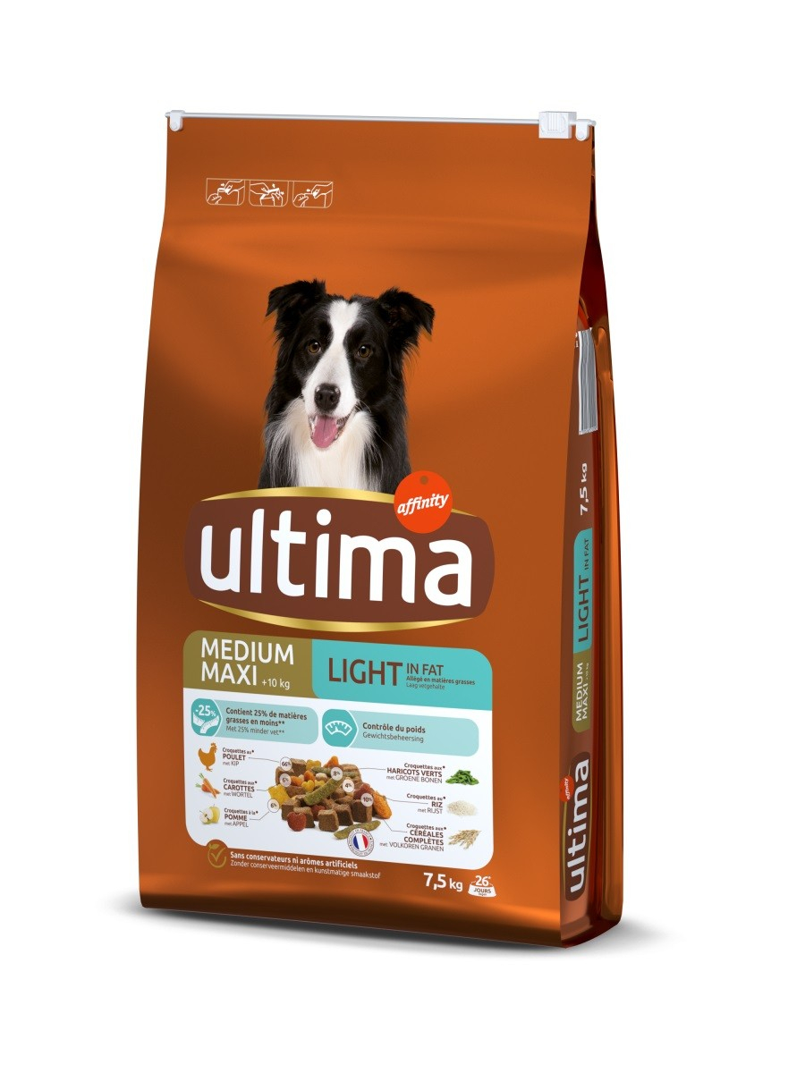Affinity ULTIMA Medium-Maxi Light in Fat mit Huhn für Hunde