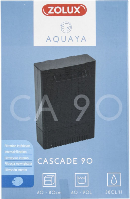 Filtro cascata Aquaya per acquari fino a 90L - Bianco o nero