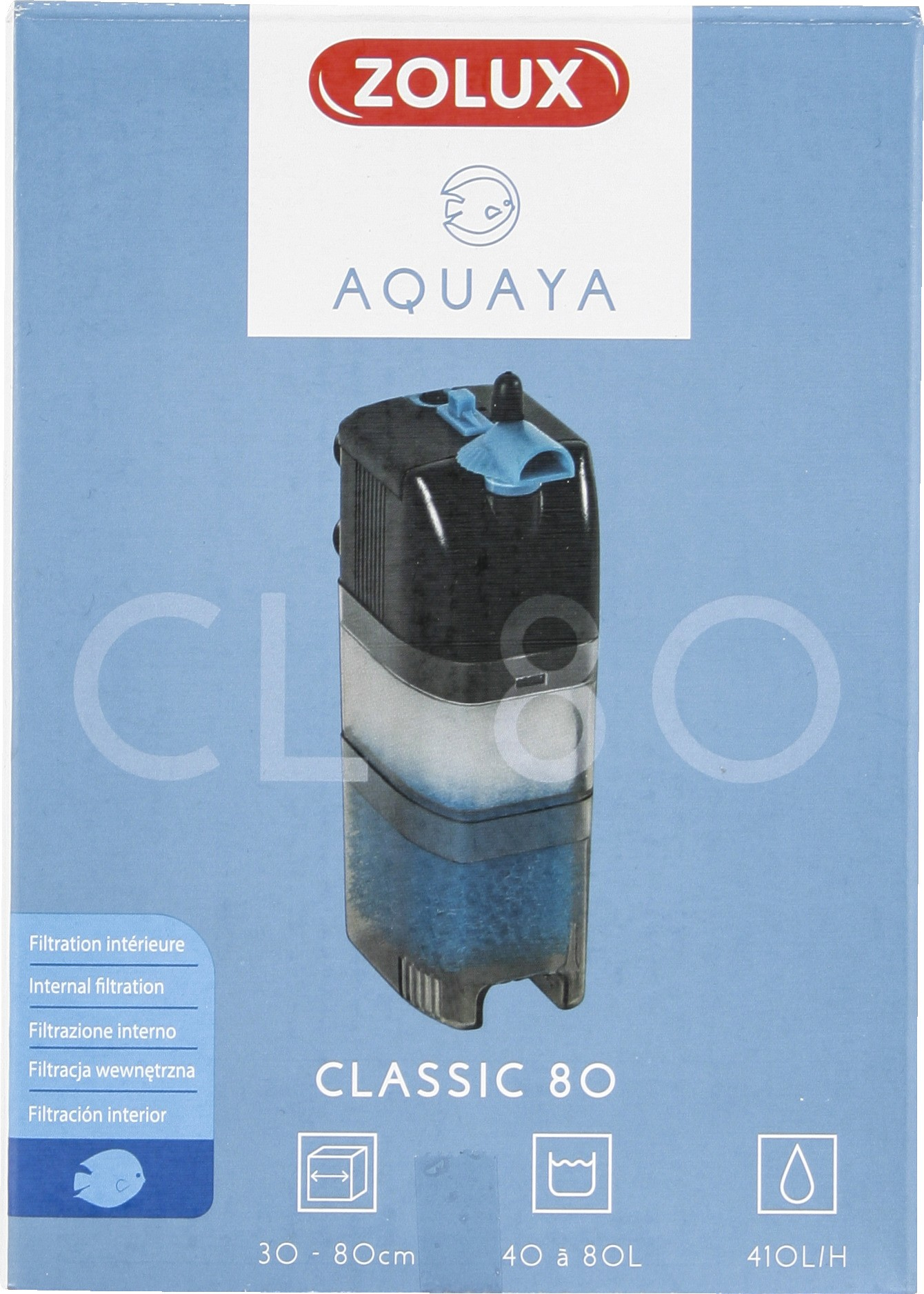 Filtre Classic Aquaya pour aquarium de 40 à 160L