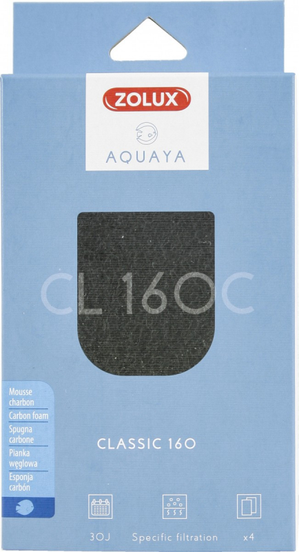 Mousse charbon pour filtre Classic Aquaya 